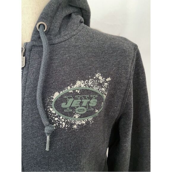 NFL NY Jets Hoodie |  Zip Up, Paint Splatter Logo - Picture 3 of 9